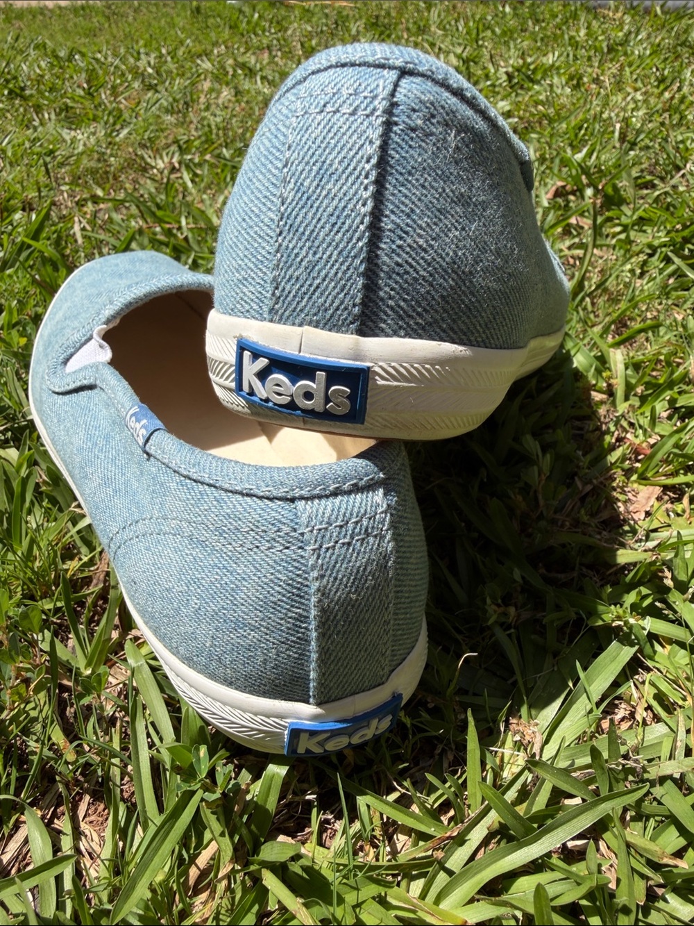 Keds Light Denim Blue Slip-On Sneakers - Picture 4 of 6